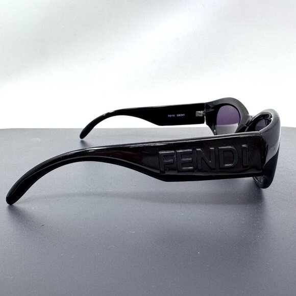 Vintage FENDI Oval Sunglasses, Black fs152 - Picture 3 of 13